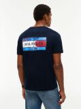 Blue Back Flag Graphic Crew Neck T-Shirt  Men