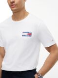 White Back Flag Graphic Crew Neck T-Shirt  Men