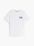 White Back Flag Graphic Crew Neck T-Shirt  Men