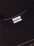 Μαύρο T-Shirt Με Λογότυπο Και Interlock Πλέξη   Άνδρες