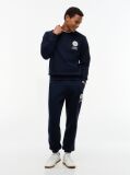 Μπλε Fleece Φούτερ Με Κλασική Λαιμόκοψη  Άνδρες