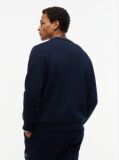 Μπλε Fleece Φούτερ Με Κλασική Λαιμόκοψη  Άνδρες