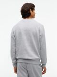 Grey Peached Fleece Crew Neck Sweatshirt  Men