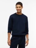 Blue Embossed Logo Pique Sweatshirt  Men