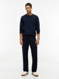 Blue Embossed Logo Pique Sweatshirt  Men