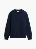 Blue Embossed Logo Pique Sweatshirt  Men