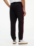 Black Logo Stripe Pique Cuffed Joggers  Men