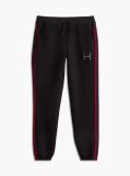 Black Logo Stripe Pique Cuffed Joggers  Men