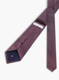 Red New York Label Pure Silk Micro Pattern Tie  Men