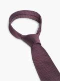 Red New York Label Pure Silk Micro Pattern Tie  Men