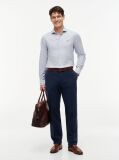 Blue Slim Fit Oxford Stripe Shirt  Men