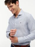 Blue Slim Fit Oxford Stripe Shirt  Men