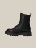 Black Cleat Lace-Up Ankle Boots  Girls