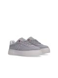 Grey Tonal Flag Trainers With Suede  Girls