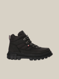 Black Lace-Up Signature Ankle Boots  Kids Unisex