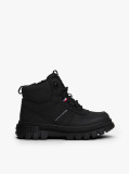 Black Cleat Flag Ankle Boots  Kids Unisex