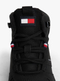 Black Cleat Flag Ankle Boots  Kids Unisex