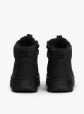 Black Cleat Flag Ankle Boots  Kids Unisex