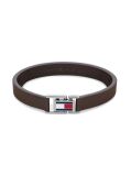 Brown Hardware Logo Recycled Bracelet  Men