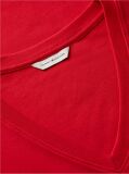 Red V-Neck Slim Fit T-Shirt  Women