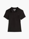 Black 1985 Slim Pique Polo  Women
