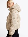 Multi Signature Print Puffer Jacket  Women