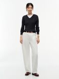 Grey Cable Knit V-Neck Jumper  Women