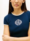 Blue Logo Slim Ringer T-Shirt  Women