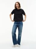 Black Interlock Knit Boxy T-Shirt  Women