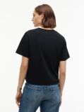 Black Interlock Knit Boxy T-Shirt  Women