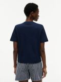 Μπλε Boxy T-Shirt Με Πλέξη Interlock  Γυναίκες