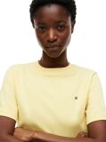 Κίτρινο Boxy T-Shirt Με Πλέξη Interlock  Γυναίκες