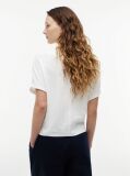 White Batwing Sleeve Crew Neck T-Shirt  Women