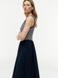 Multi Gold-Tone Button Slim Mixed Midi Dress  Women