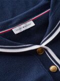 Blue Relaxed Sailor Collar Jumper With Silk  Women