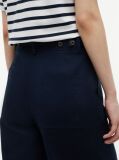 Blue Logo Embroidery Wide Leg Chinos  Women