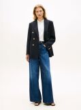 Blue Timeless Wool Blend Relaxed Double Breasted Blazer  Women