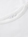 White Gold-Tone Button Boat Neck T-Shirt  Women