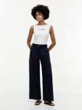 White Slim Boat Neck Tank Top  Women