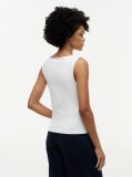 White Slim Boat Neck Tank Top  Women