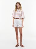 Multi Logo Embroidery Relaxed Crew Neck T-Shirt  Women