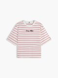 Multi Logo Embroidery Relaxed Crew Neck T-Shirt  Women
