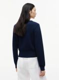 Blue Logo Embroidery Relaxed Crew Neck Jumper  Women