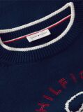 Blue Logo Embroidery Relaxed Crew Neck Jumper  Women