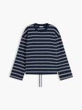 Multi T-Shirt Με Μακρύ Μανίκι Κορδόνι Και Ρίγες  Γυναίκες