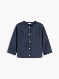 Multi Relaxed Gold-Tone Button Pinstripe Blouse  Women