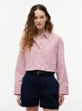 Multi Oversized Fit Flag Embroidery Poplin Shirt  Women