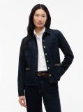 Μπλε Denim Τζάκετ Με Χρυσά Κουμπιά Σε Slim Γραμμή  Γυναίκες