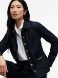 Μπλε Denim Τζάκετ Με Χρυσά Κουμπιά Σε Slim Γραμμή  Γυναίκες