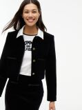 Μαύρο Festive Βελουτέ Crop Τζάκετ Σε Boxy  Γυναίκες